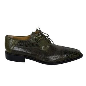 David Eden Mens 13 Shoes Genuine Crocodile & Lizard Green Exotic Casual Joplin